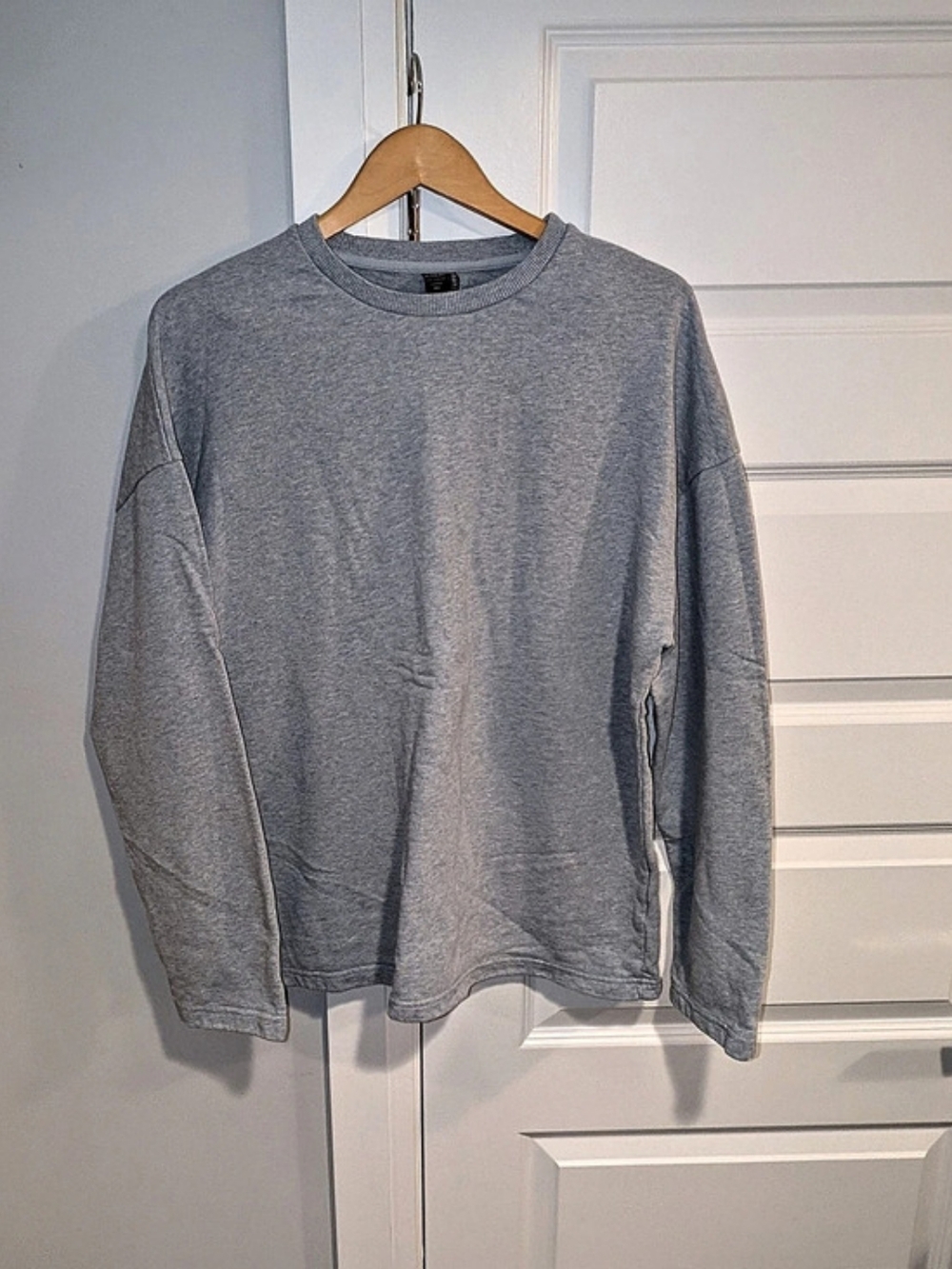 Icone Simons Men's Cotton Long Sleeve Tee in Gray Size Large